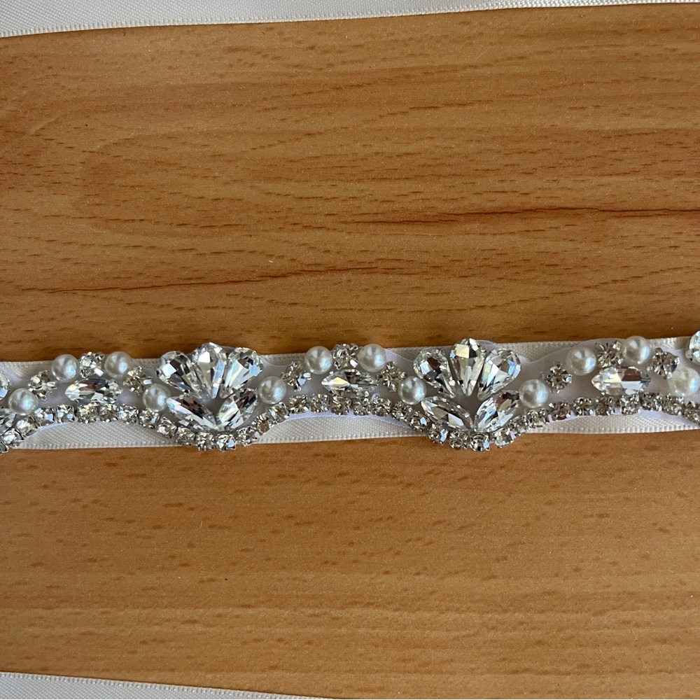 Bridal Belt with pearls and crystals